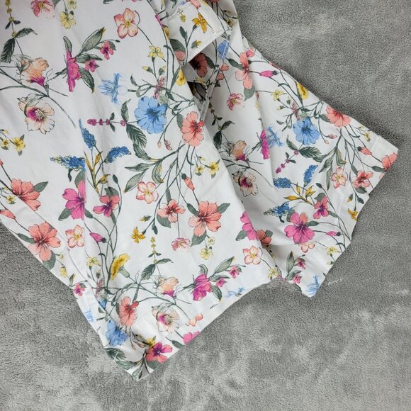 St Johns Bay Womens Pants 22W Plus Capri Pink Blue Floral Zip Fly Pockets CAP21E - Picture 4 of 9